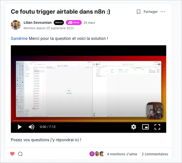 Réponse vidéo personnalisée — Ce foutu trigger Airtable dans n8n